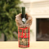 Чехол на бутылку новогодний - размер 23*12см, текстиль