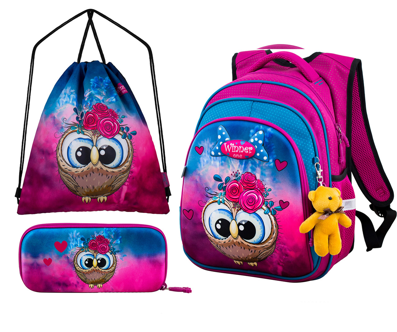 Рюкзак Школьный для Девочек Winner One R2-162 Full Set — Купить ...