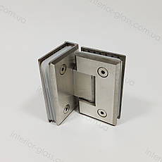 Петля душова 90° скло-скло HDL-304 SSS матова неіржавка сталь