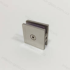 З'єднувач скло-стіна HDL-721-1 SSS литий, матова нержавіюча сталь