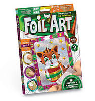 Аплікація кольоровою фольгою Danko Toys Foil Art Котик FAR-01-09