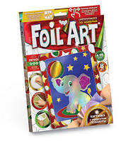 Аплікація кольоровою фольгою Danko Toys Foil Art Слонік FAR-01-10