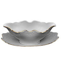Соусник Thun Bernadotte (Обводка золото) овальний 500 мл порцеляна (311011M з)