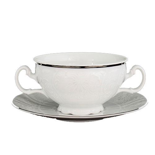 Бульйонниця Thun Bernadotte (Наречена) з блюдцем 12 предметів 360 мл порцеляна (3632021), фото 1