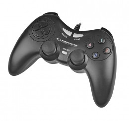 Провідний геймпад Esperanza PC Fighter (EGG105K) USB інтерфейс, вібрація, black