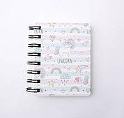 Блокнот 10*8 см з принтом єдиноріг-1