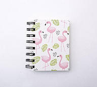 Блокнот 10*8 см з принтом фламінго