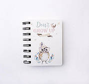 Блокнот 10*8 см з принтом сова