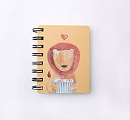 Блокнот 10*8 см з принтом лев