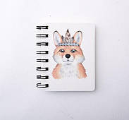 Блокнот 10*8 см з принтом лис