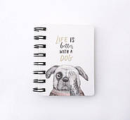 Блокнот 10*8 см з принтом пес