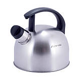 Чайник з нержавіючої сталі Kamille KM-1080 1,5 л Чайник зі свистком Чайник для індукції та газової плити, фото 2