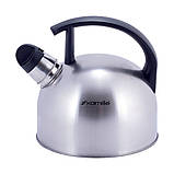 Чайник з нержавіючої сталі Kamille KM-1080 1,5 л Чайник зі свистком Чайник для індукції та газової плити, фото 5