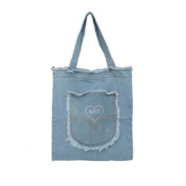 Жіноча джинсова сумка шопер через плече