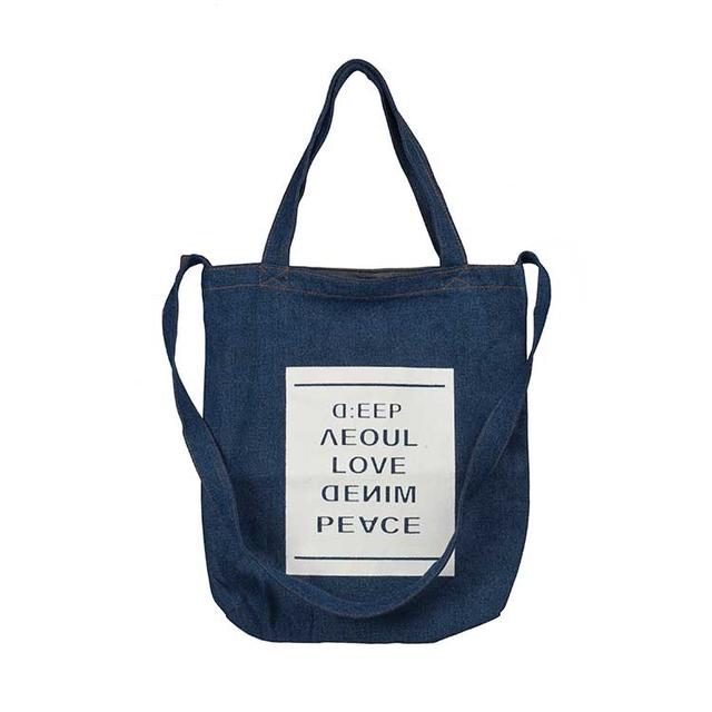 Жіноча джинсова сумка шопер через плече