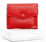 Жіночий шкіряний гаманець Bond Червоний гаманець шкіра. Жіночий гаманець у коробці. Портмоне. ДК3, фото 3