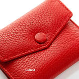 Жіночий шкіряний гаманець Bond Червоний гаманець шкіра. Жіночий гаманець у коробці. Портмоне. ДК3, фото 7