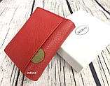 Жіночий шкіряний гаманець Bond Червоний гаманець шкіра. Жіночий гаманець у коробці. Портмоне. ДК3, фото 4