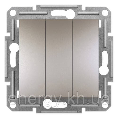 Вимикач 3-кл. Asfora Plus EPH2100169 Бронза