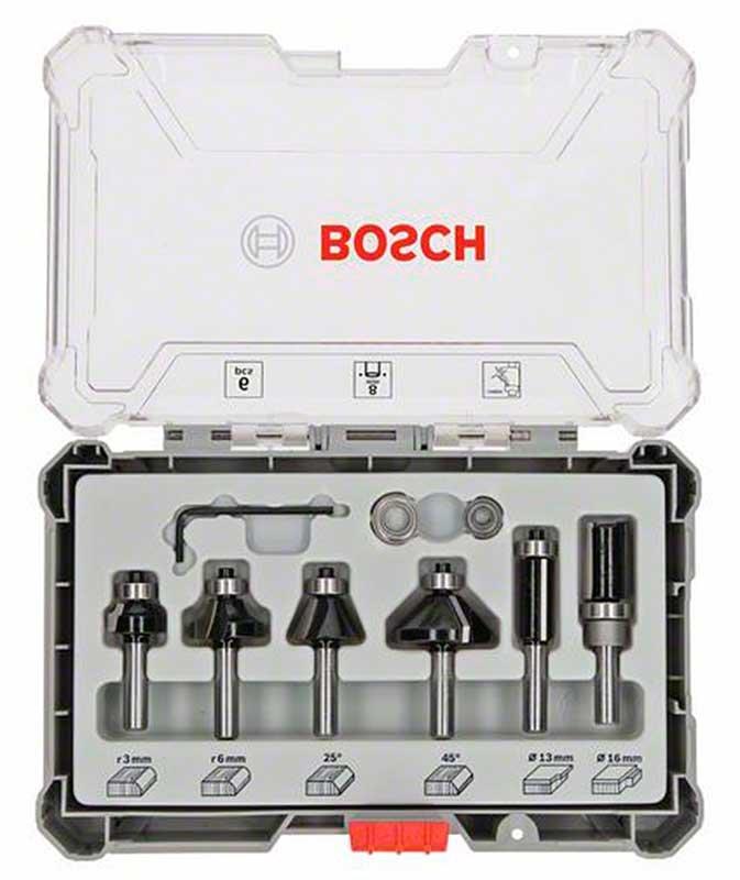 Набор кромочных фрез Bosch (8 мм, 6 шт.) (2607017469)