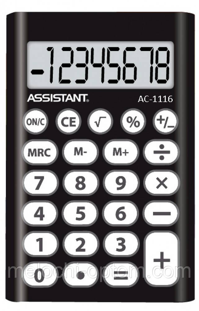 Калькулятор ASSISTANT AC-1116 чорний