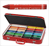 Мелки восковые Faber-Castell в металлическом чемоданчике 300 штук (12 цветов по 25 штук), 201695