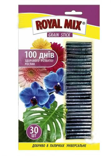 Добриво кристалічне Royal Mix grane stick для декор. лист. 30шт