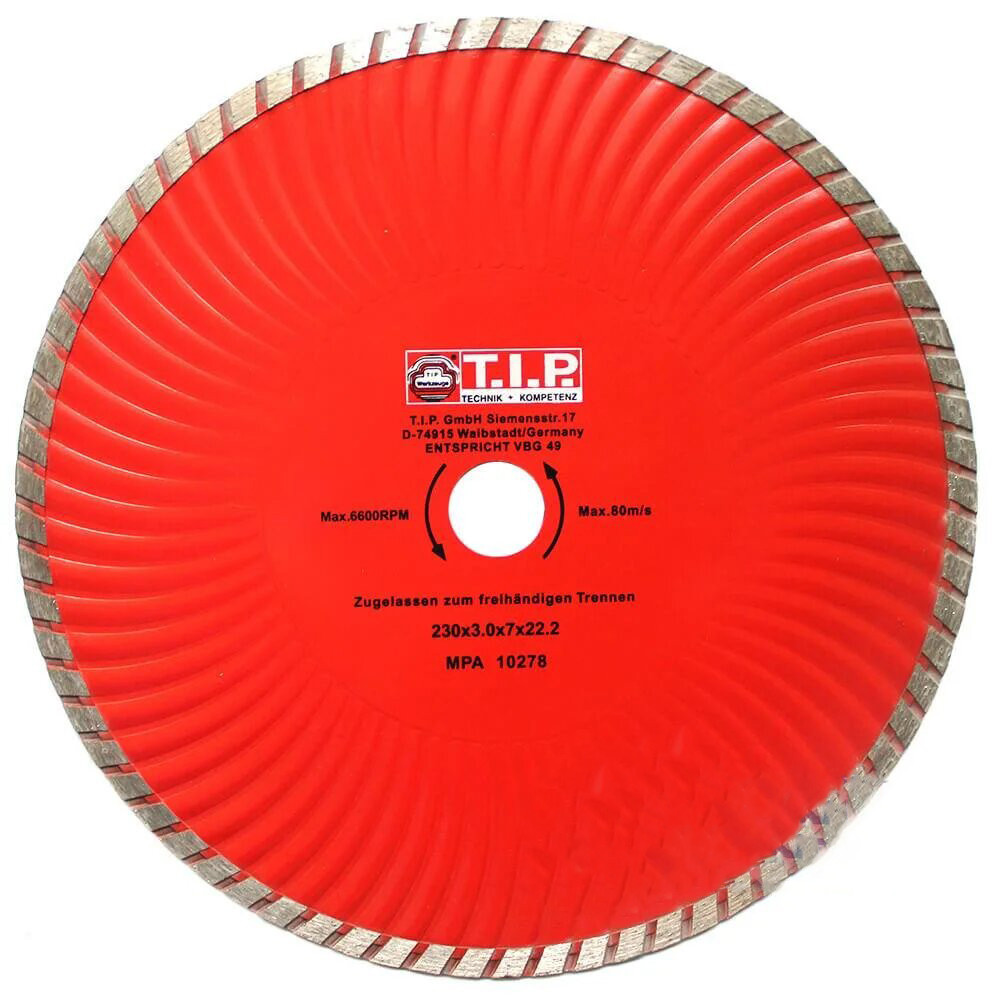 Круг алмазний T.I.P. 230 22,2 Турбоволна, фото 1