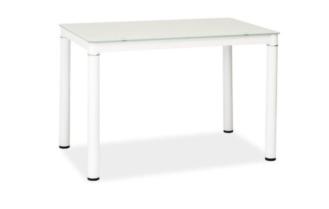 Кухонный стеклянный стол Galant 110x70см прямоугольный белый Signal Польша