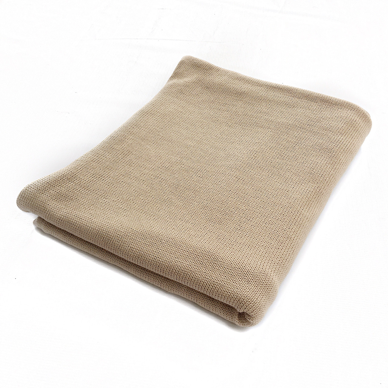 Плед в'язаний Ohaina cotton 175x135 Beige