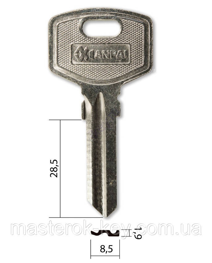 Заготівка ключа MSM-2D