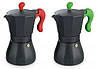 Гейзерна кавоварка Con Brio на 3 чашки кави, алюм.корп 150 мл Зелена ручка 6603СВзел, фото 3