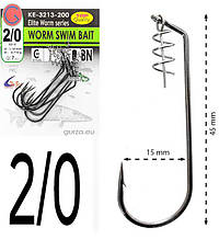 Гачки офсетні Gurza Worm Swim Bait Hook KE-3213 №2/0