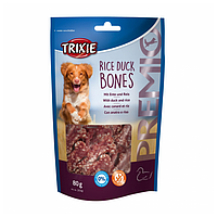 Ласощі для собак кісточки (качка+рис) TRIXIE Rice Duck Bones 80г (TX-31742)