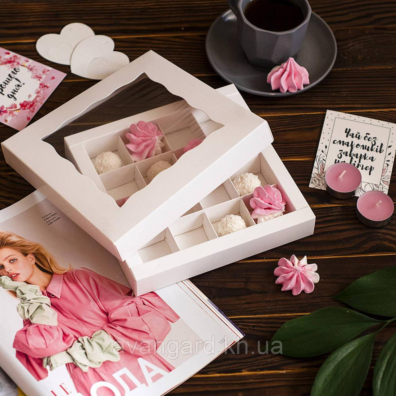 Коробка для цукерок на 16 штук Є, фото 1