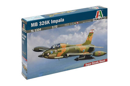 MB 326K IMPALA. Збірна модель літака в масштабі 1/72. ITALERI 1334, фото 1