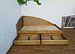 Деревянная полуторная кровать с мягкой спинкой из массива дерева "Радуга Люкс" от производителя, фото 3