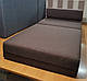 Крісло-ліжко поролонове безкаркасне односпальне темно-коричневе 80х80х60 см (КрТК 0,8), фото 3