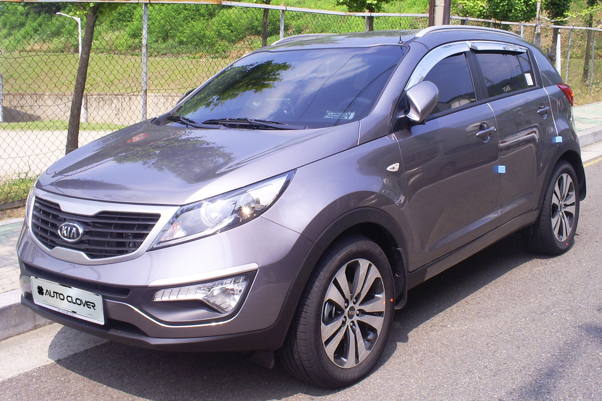 Вітровики з хромом, дефлектори вікон KIA SPORTAGE 2010- (A477)