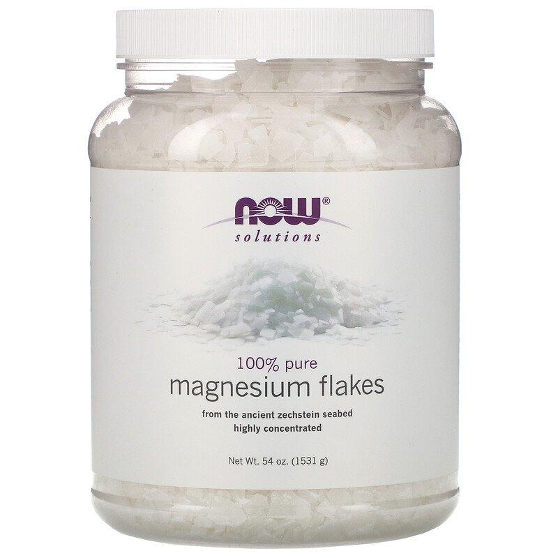 Магнієві пластівці NOW Foods, Solutions "Magnesium Flakes" 100% чисті (1531 г), фото 1
