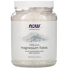 Магнієві пластівці NOW Foods, Solutions "Magnesium Flakes" 100% чисті (1531 г)