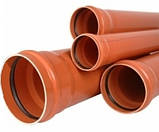 Труба ПВХ d 160x3.2x1000 мм, SN2 (SDR51), для зовнішньої безнапірної каналізації, фото 3