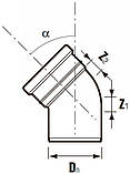 Коліно ПВХ 160/30°, для зовнішньої безнапірної каналізації, фото 3