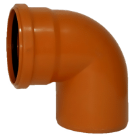 Коліно ПВХ 160/87°, для зовнішньої безнапірної каналізації