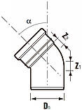 Коліно ПВХ 400/45°, для зовнішньої безнапірної каналізації, фото 5