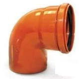 Коліно ПВХ 400/87°, для зовнішньої безнапірної каналізації, фото 3