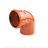 Коліно ПВХ 400/87°, для зовнішньої безнапірної каналізації, фото 5