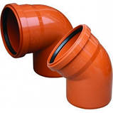 Коліно ПВХ 400/87°, для зовнішньої безнапірної каналізації, фото 9