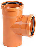 Трійник ПВХ d 250х110/87°, перехідний, для зовнішньої безнапірної каналізації, фото 4