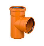 Трійник ПВХ d 500х200/87°, перехідний, для зовнішньої безнапірної каналізації, фото 3